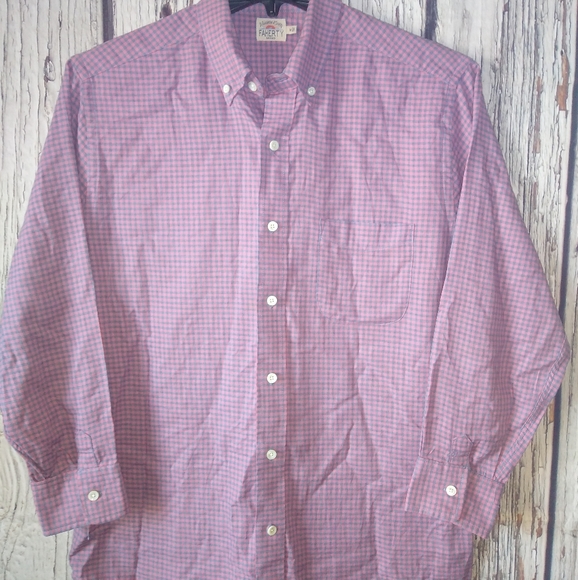 Faherty Brand Plaid Check Long Sleeve Casual Button Up Shirt Size Medium. - Picture 1 of 4